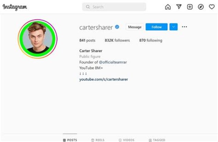 Carter Sharer Height, Weight, Net Worth, Age, Wiki, Who, Instagram, Biography